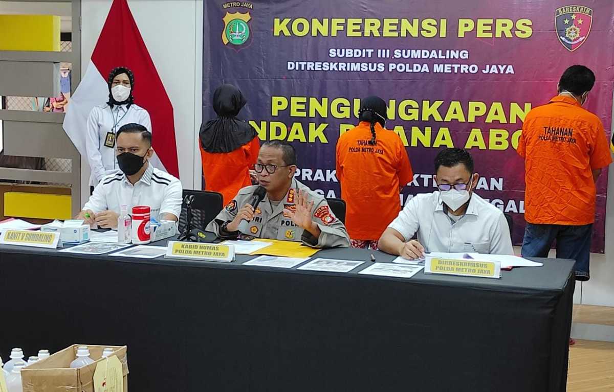Polda Metro Ungkap Praktik Aborsi Ilegal Rumahan di Bekasi