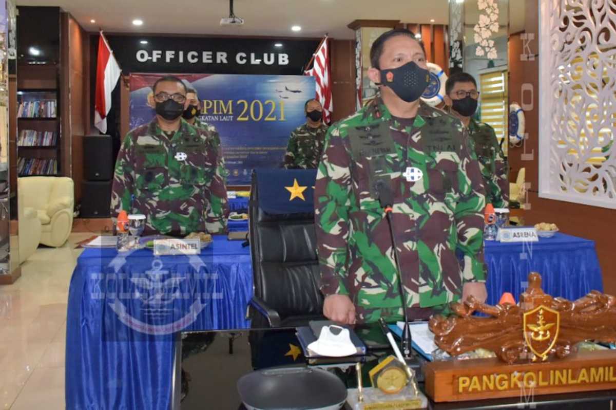 Pangkolinlamil Ikuti Rapim TNI AL Lewat Vicon, Ini Arahan KSAL