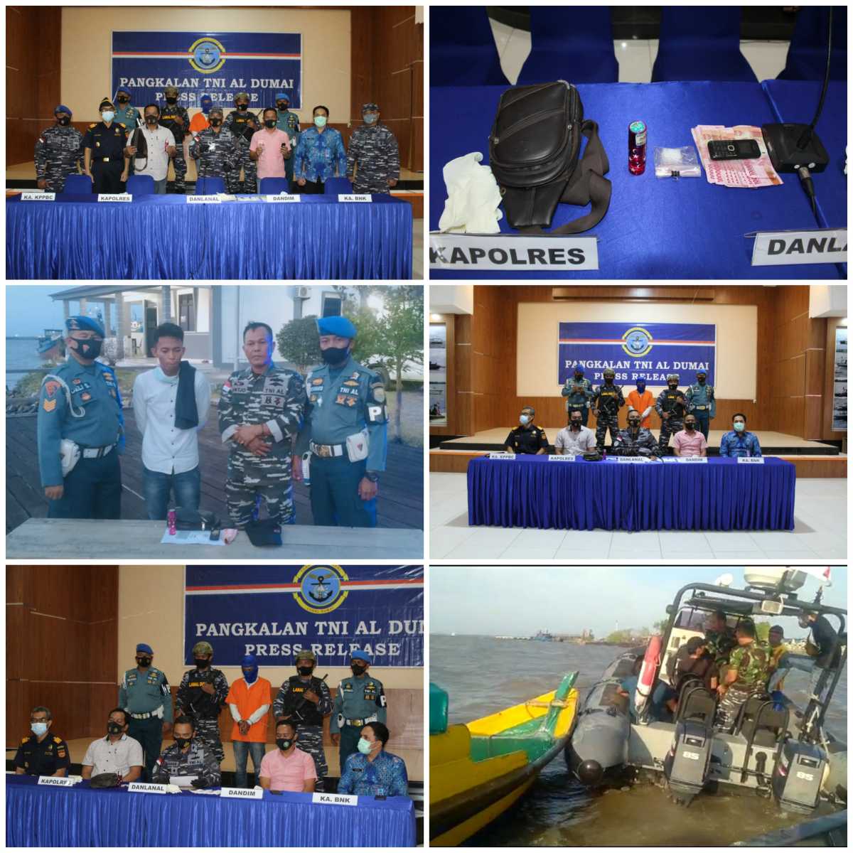TNI AL Lanal Dumai Tangkap Penumpang Speed Tambang Bawa Narkoba