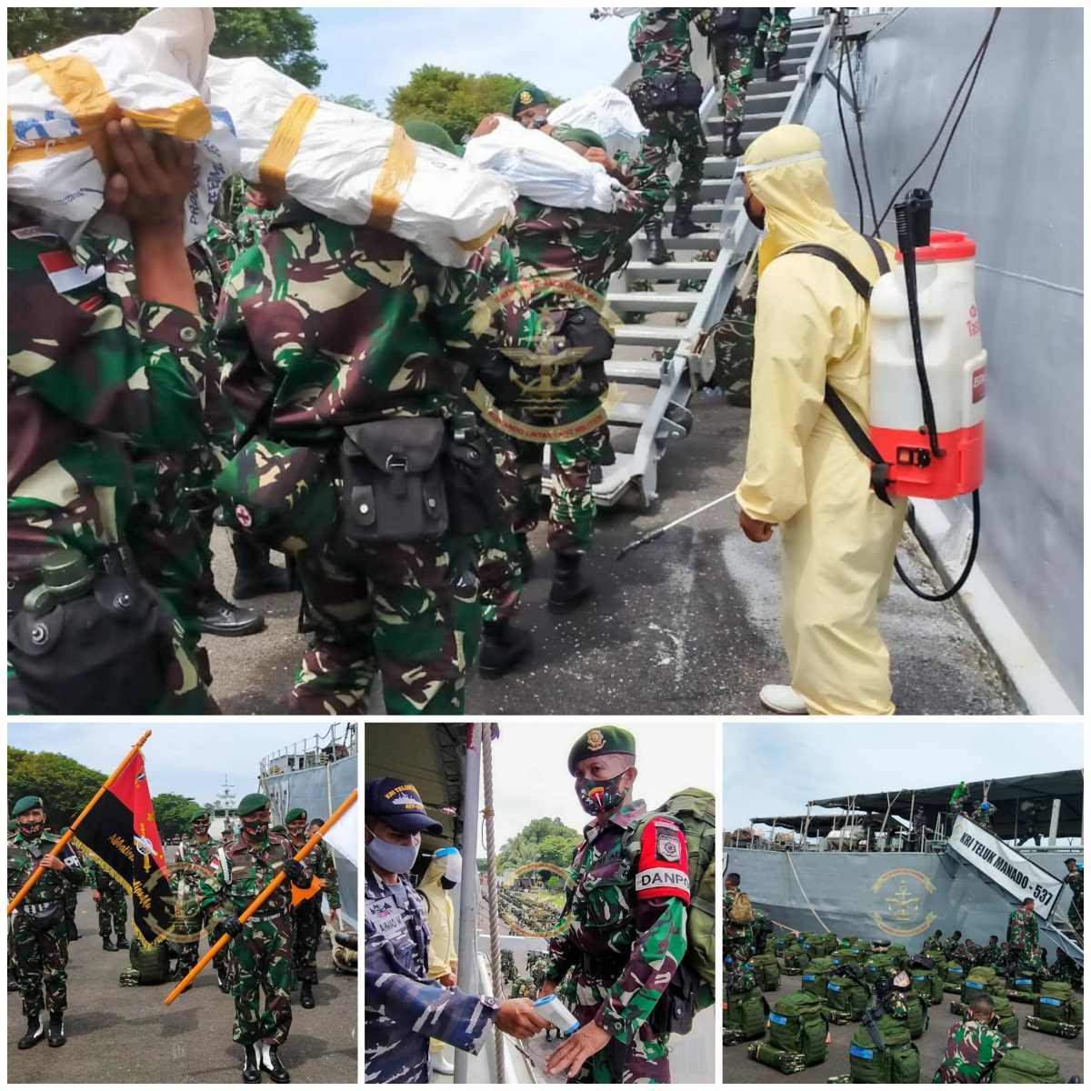 KRI Teluk Manado 537 Berangkatkan Satgas Amankan Perbatasan Timor Leste