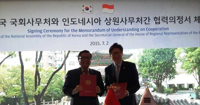 DPD Perkuat Kerja Sama dengan Majelis Nasional Korea