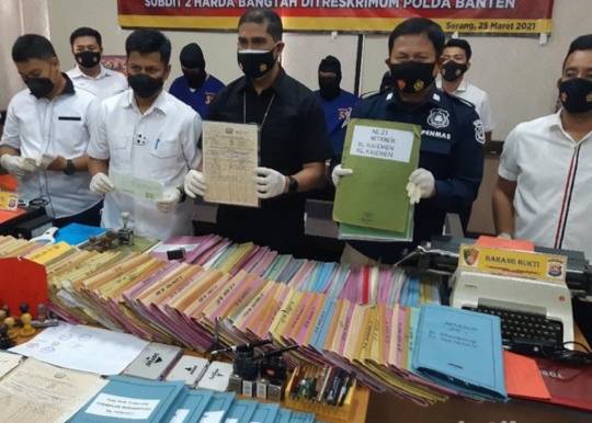 Bongkar Sindikat Mafia Tanah, Polda Banten Amankan Ratusan Blangko Girik Jadul