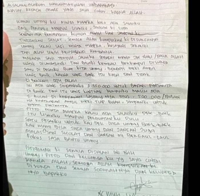 Ini Wasiat Pelaku Bom Bunuh Diri di Depan Katedral Makassar
