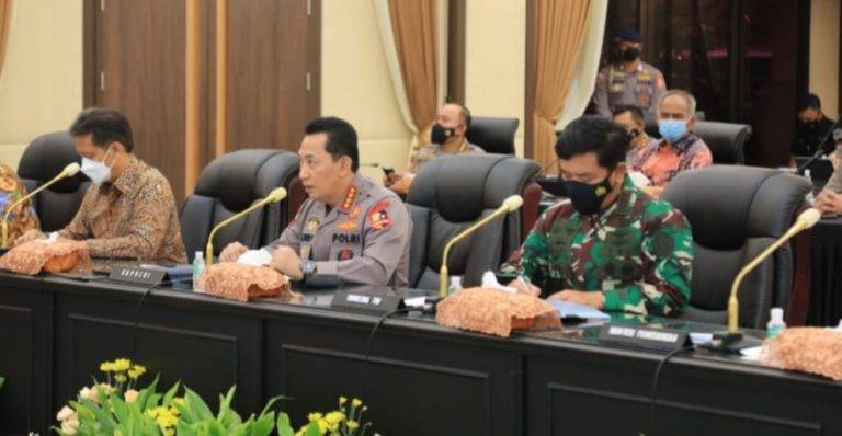 Rakor Lintas Sektoral Jelang Idul Fitri 2021, Kapolri: Keselamatan Rakyat Hukum Tertinggi