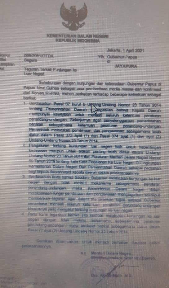 Kunjungan Gubernur Papua ke PNG Dikecam