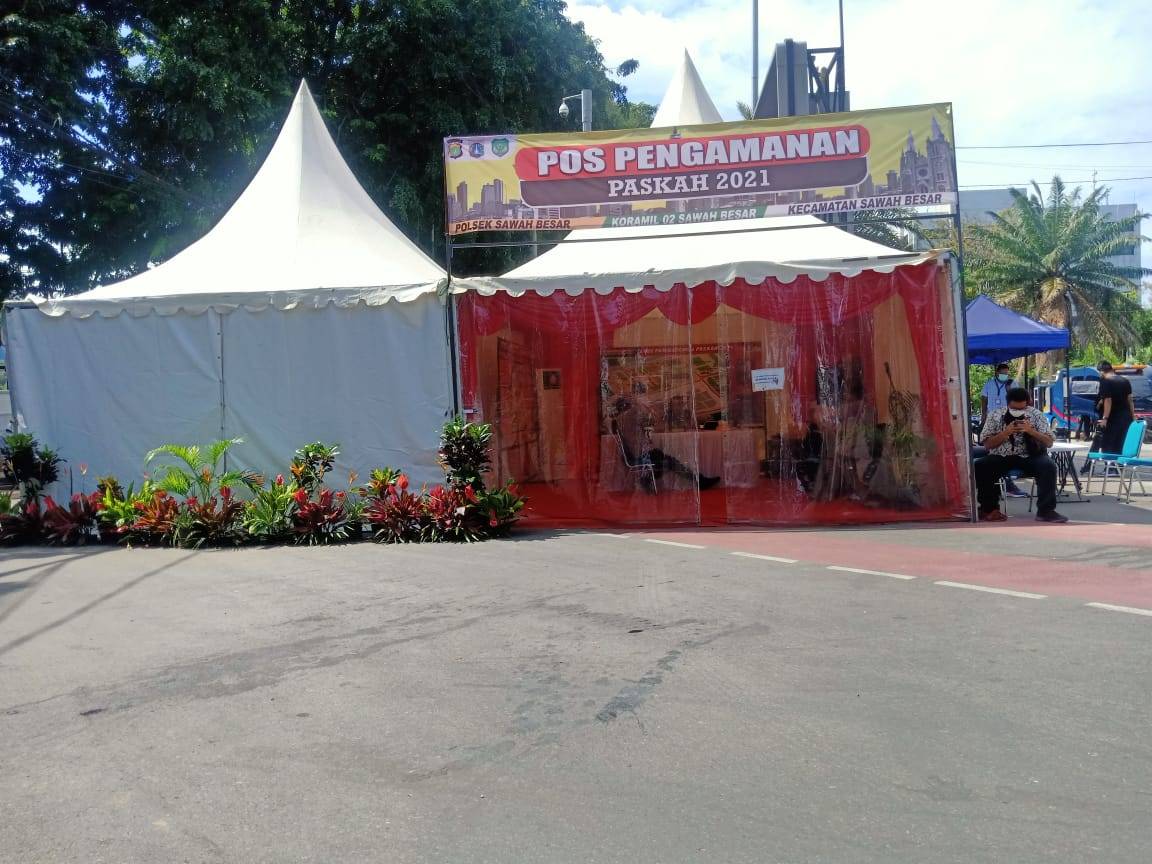 Jelang Misa di Gereja Katedral, Polsek dan Koramil Perketat Pengamanan