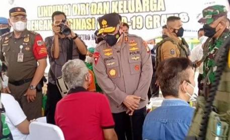 Kapolda Beri Semangat ke 22 Warga Kayu Putih Jakarta yang Pusat Positif Covid-19