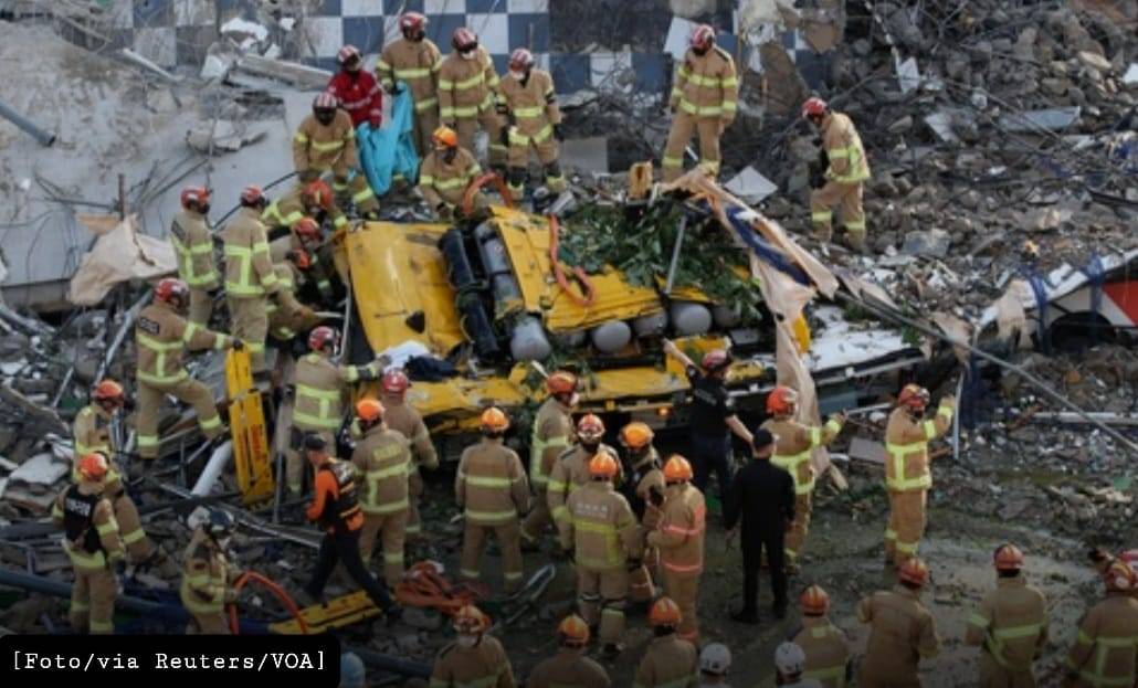 Gedung Runtuh di Korsel, 9 Orang Tewas