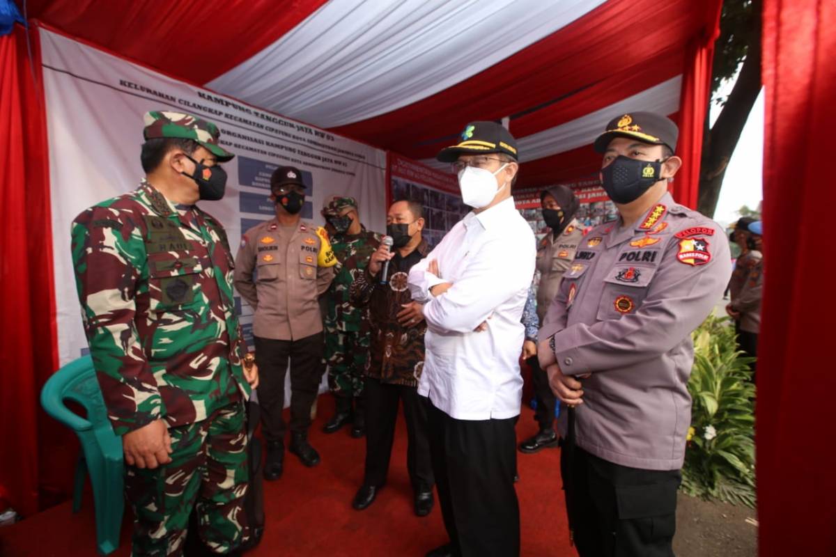 Kapolri Apresiasi Peran 4 Pilar Tekan Kasus Corona di Cilangkap