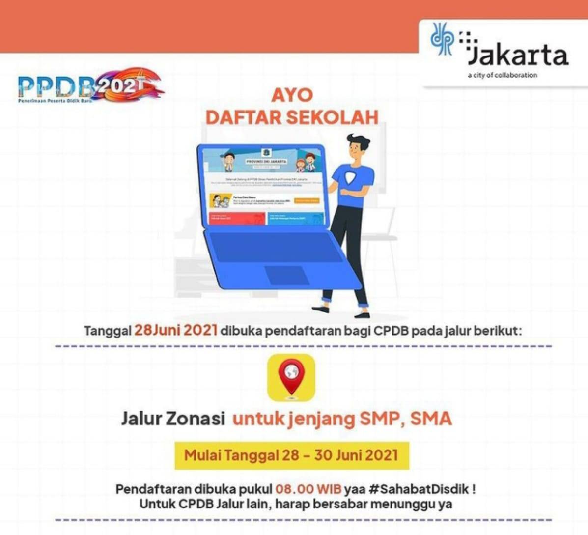 PPDB DKI Jalur Zonasi Jenjang SMP-SMA Dibuka Hari Ini