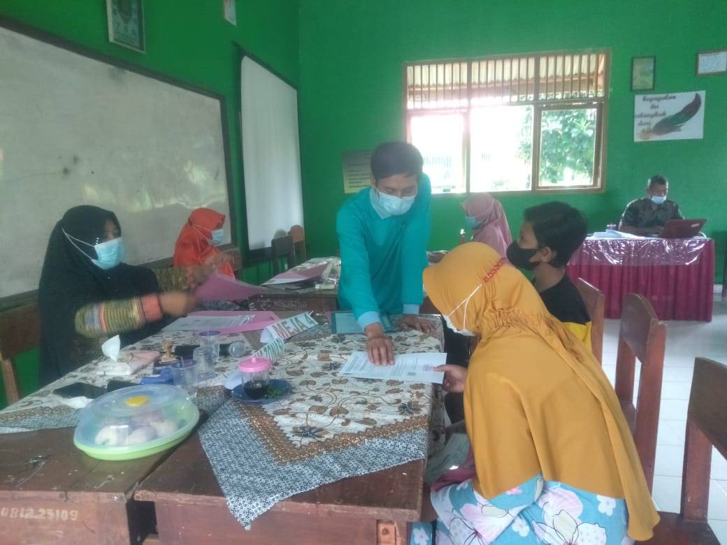 SMPN 1 Bangunrejo Lampung Tengah Terima Calon Siswa Baru Masa Pandemi Covid-19