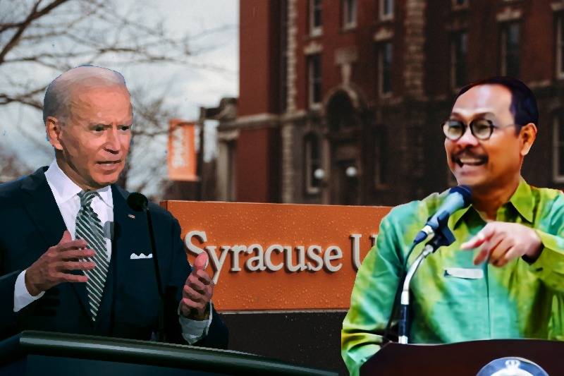 Presiden AS Joe Biden dan Calon Anggota BPK Blucer Rajagukguk Lulusan Terbaik Syracuse University