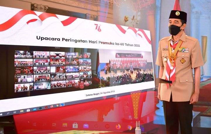 Sambutan Presiden Jokowi pada Peringatan Hari Pramuka Ke-60