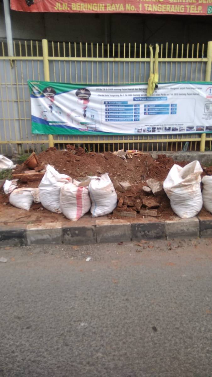 Proyek Galian Optik Link Net Kota Tangerang Tak Sesuai Aturan