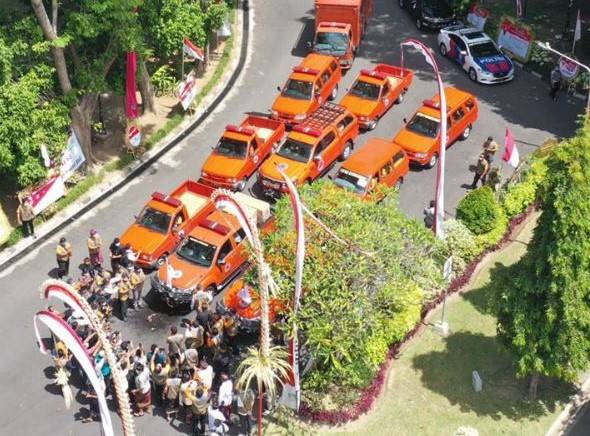 Kepala BNPB Luncurkan 14 Mobil Masker di Bali