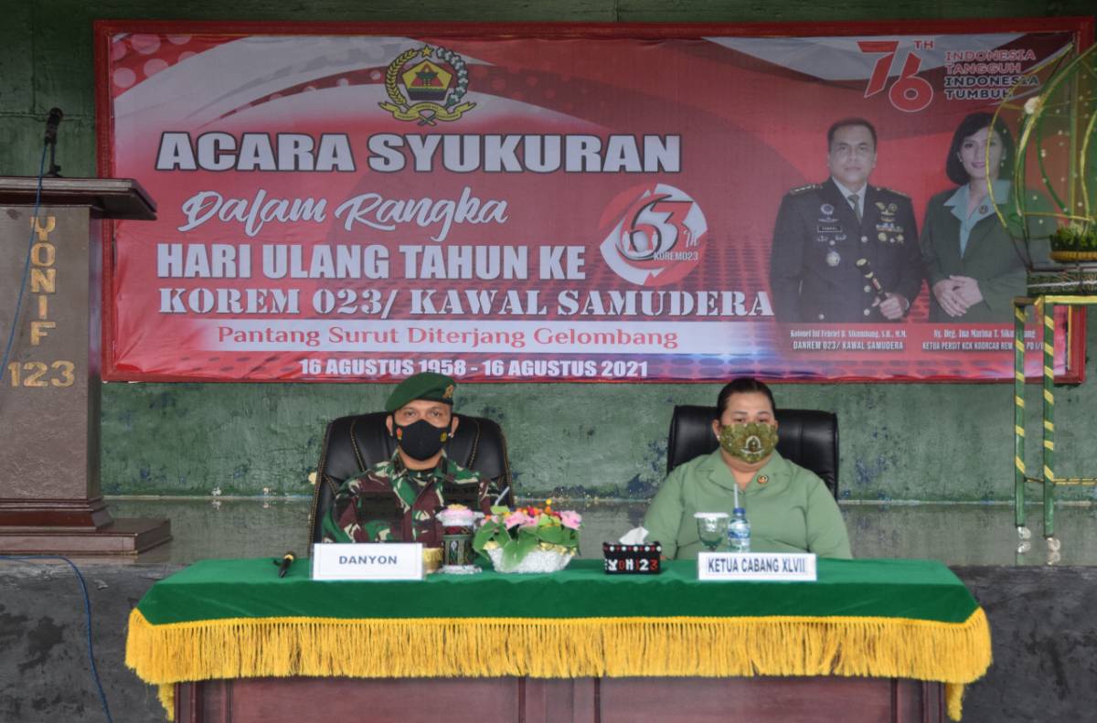 HUT ke-63 Korem 023/KS, Pantang Surut Diterjang Gelombang