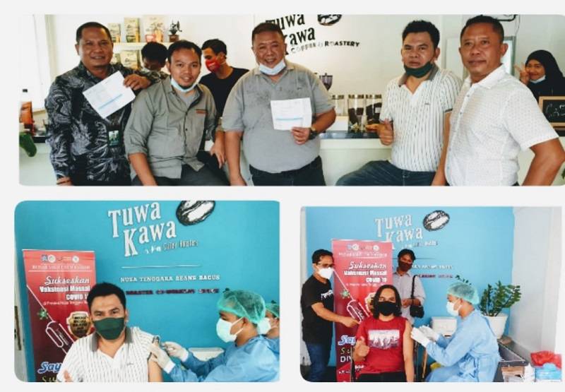 Vaksinasi Massal oleh RSUP NTB, Tuwa Kawa dan Mi6 Berlangsung Lancar