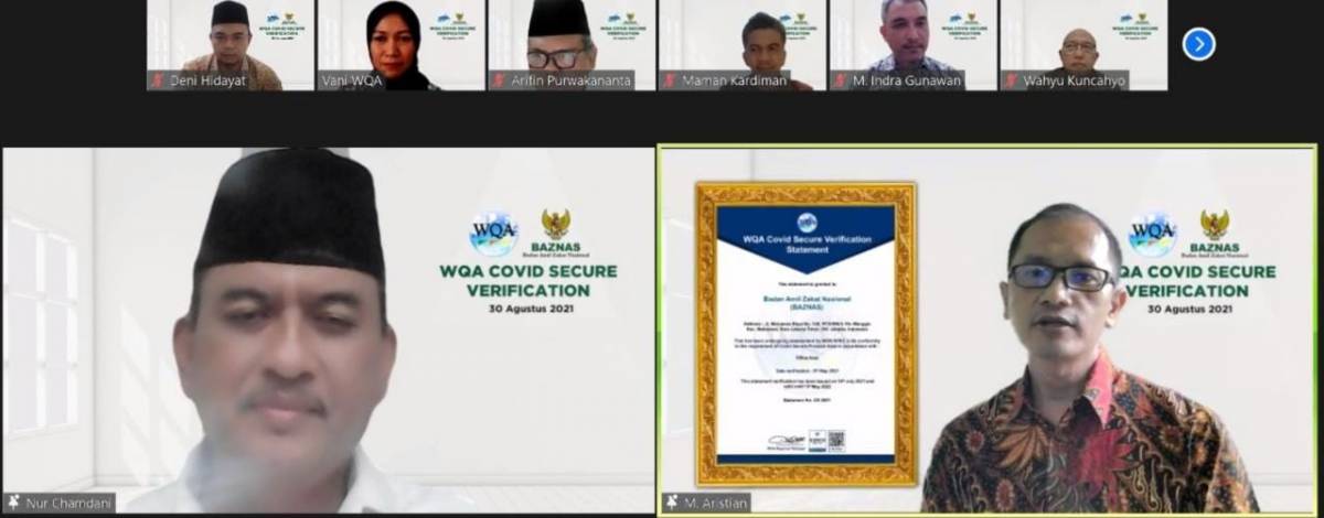 BAZNAS Kembali Raih Sertifikasi Covid Secure
