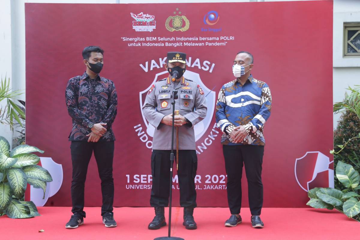 Kapolri Harap Sinergi dengan Mahasiswa untuk Akselerasi Vaksinasi Berlanjut