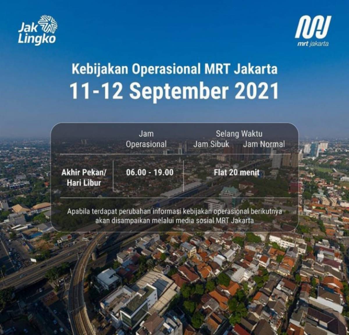 Perbaiki Sistem Kelistrikan, MRT Jakarta Batasi Waktu Operasional Hingga Pukul 19.00