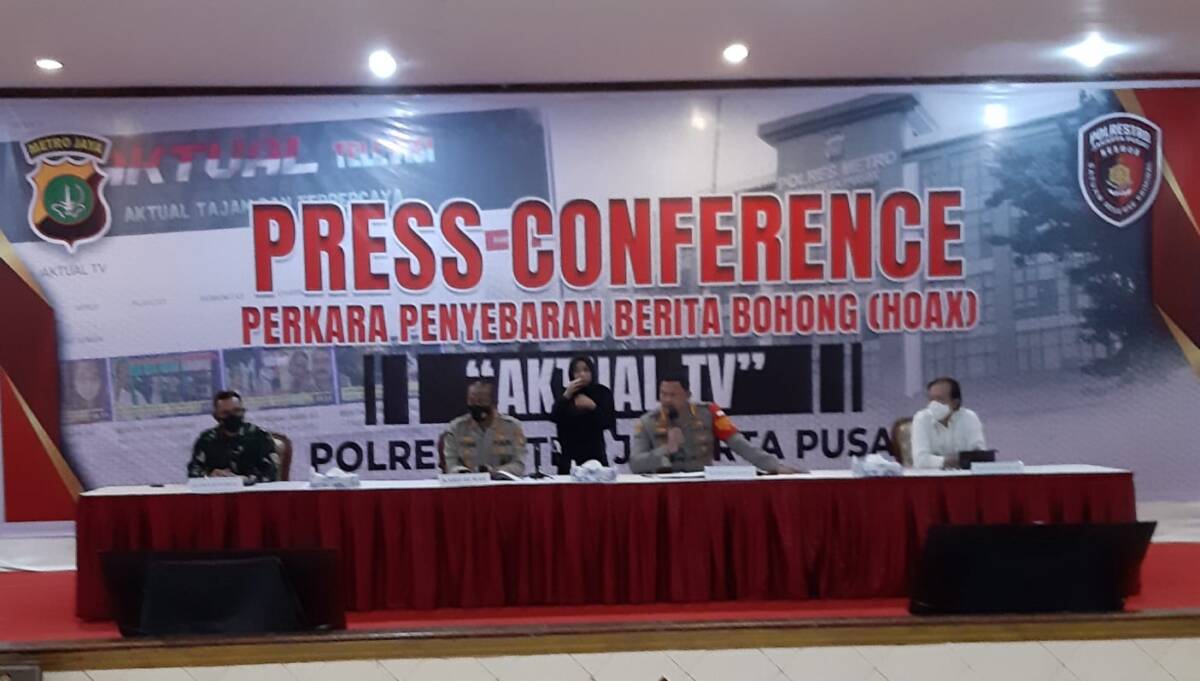 Polres Metro Jakarta Pusat Amankan 3 Penyebar Hoaks Pemecah Bangsa