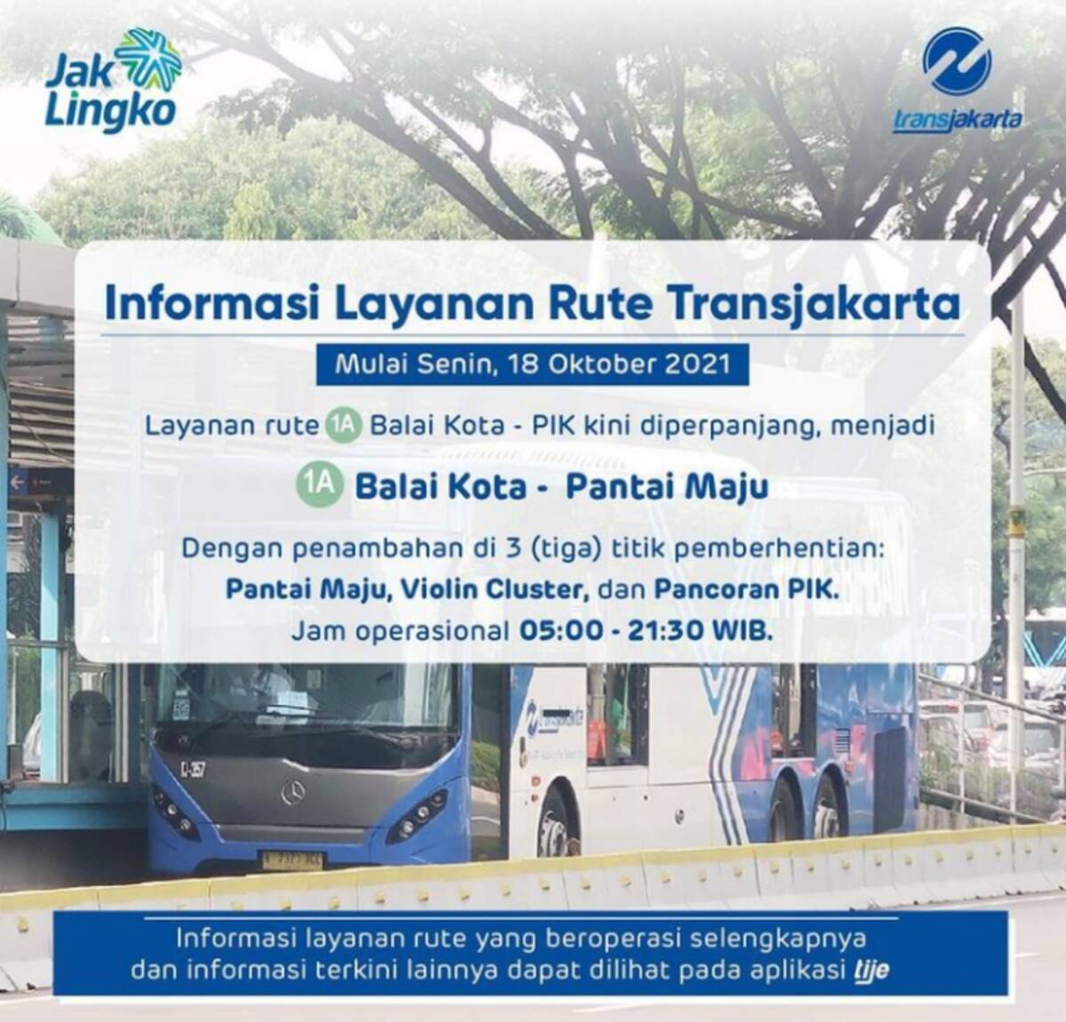 Mulai Besok Transjakarta Rute A1 Diperluas hingga Pantai Maju