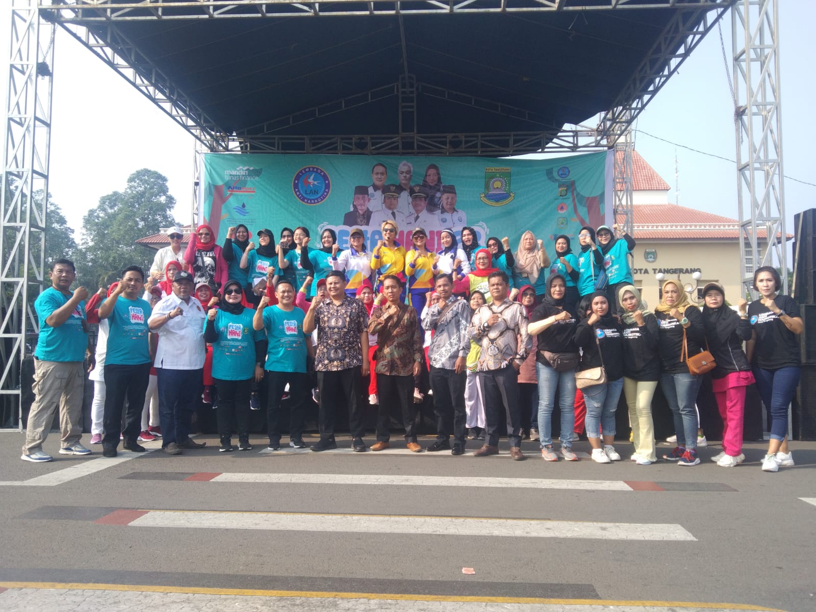 LAN Senam Sehat Tanpa Narkoba Bersama Dispora Kota Tangerang