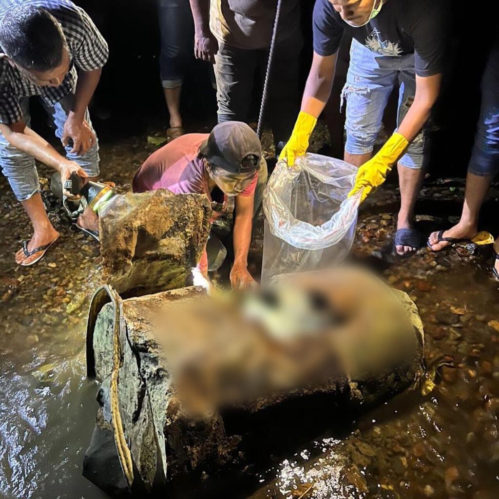Geger! Kerangka Manusia Dicor dalam Drum Ditemukan di Aceh Besar