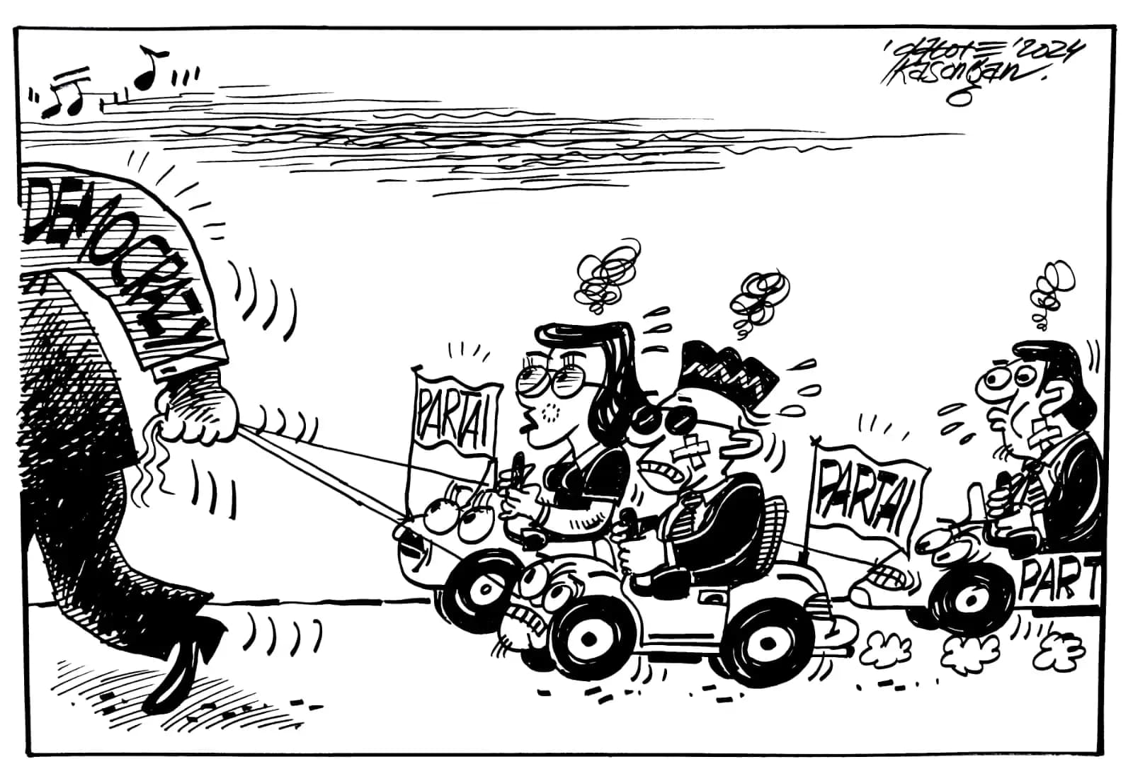Karikatur - Ilustrasi - DEMOCRAZY (Dok MI)