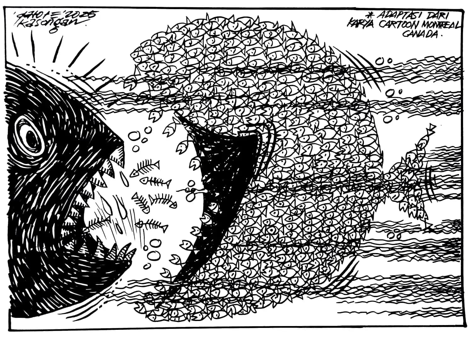 Karikatur - Ilustrasi - Perlawanan (Monitorindonesia.com)