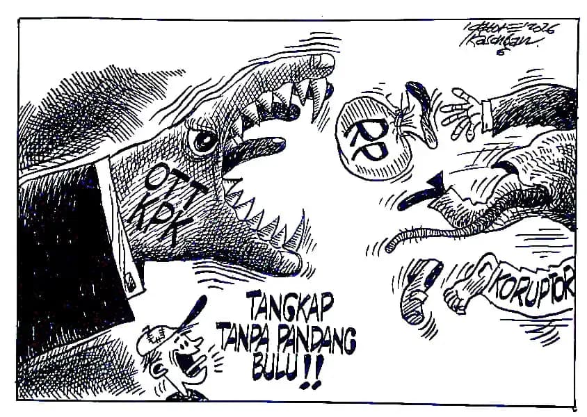 Karikatur - Ilustrasi - OTT KPK (Dok MI)