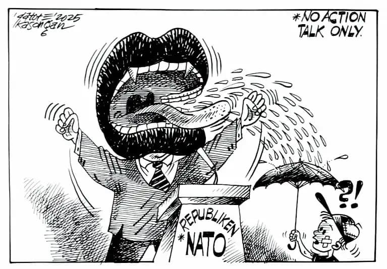 Karikatur - Ilustrasi - No Action Talk Only (Monitorindonesia.com)
