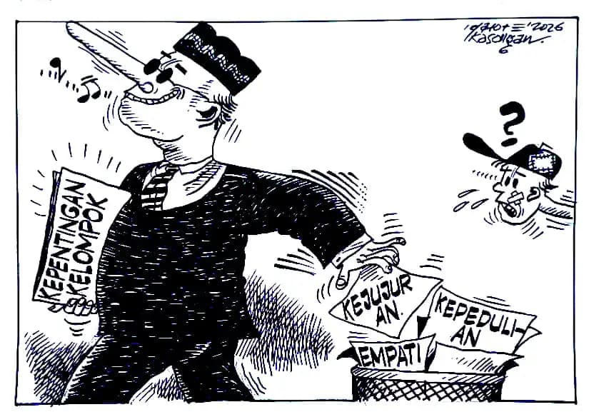 Karikatur - Ilustrasi - Politik Kepentingan Kelompok (Dok MI)