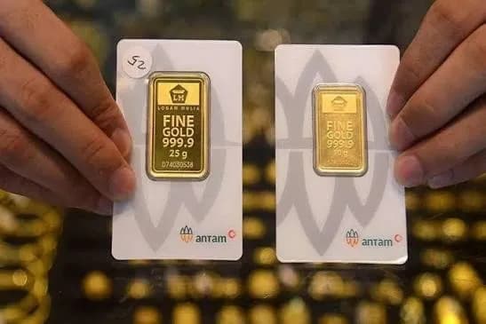 Harga Emas Antam Anjlok Lagi, Turun Rp20.000 Jadi Rp2,615 Juta per Gram