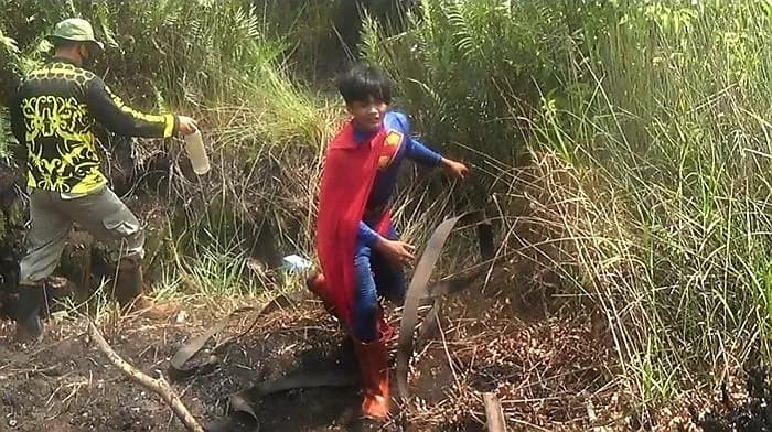 Superman Cilik Turun Lawan Karhutla, BPBD Palangka Raya Akui Tak Bisa Hadapi Api Sendirian