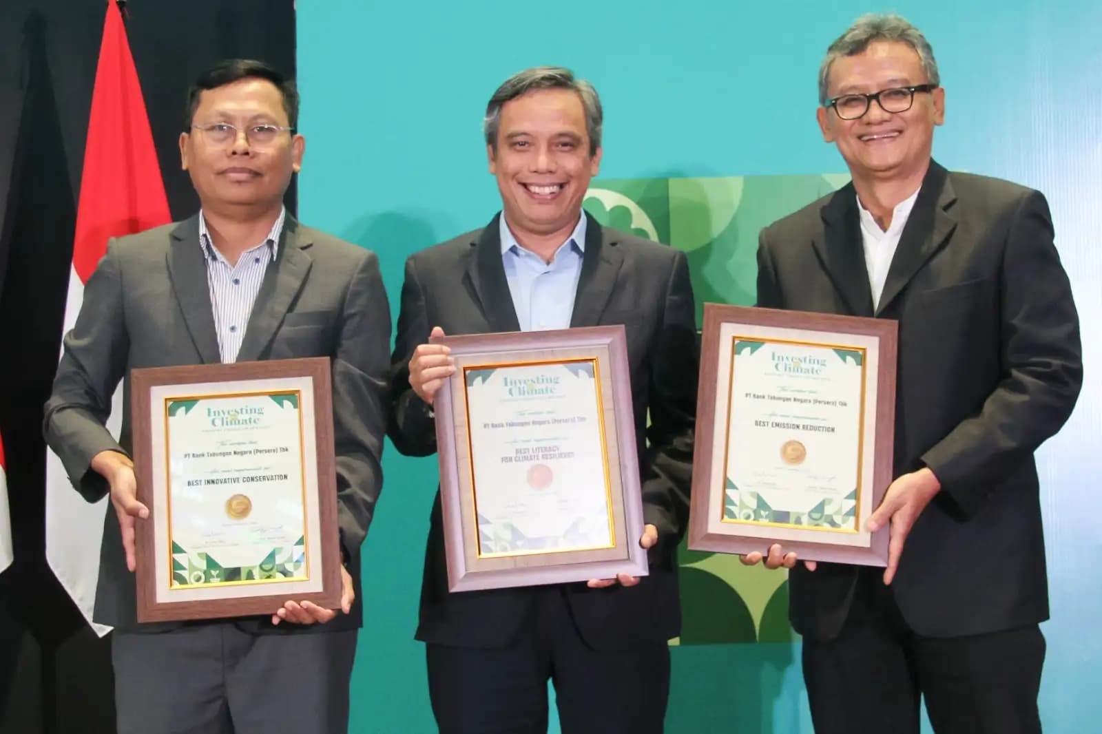 BTN meraih apresiasi Best Emission Reduction, Best Literacy for Climate Resilience, dan Best Innovative Conservation (Foto: BTN)
