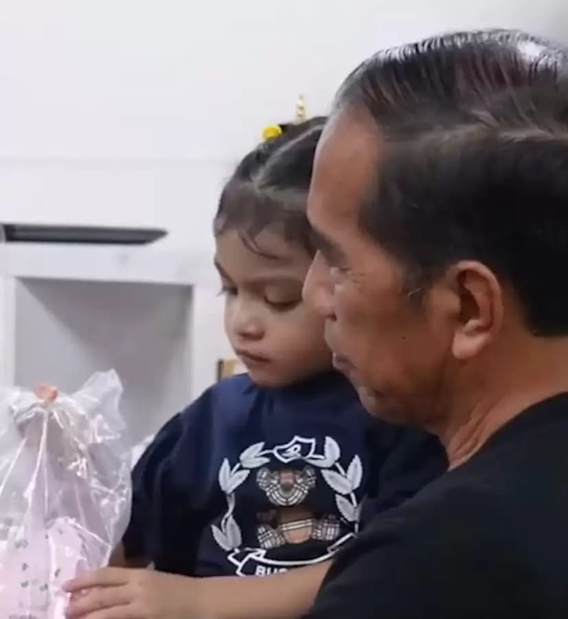 Jokowi Bagikan Momen Momong Cucu di Instagram