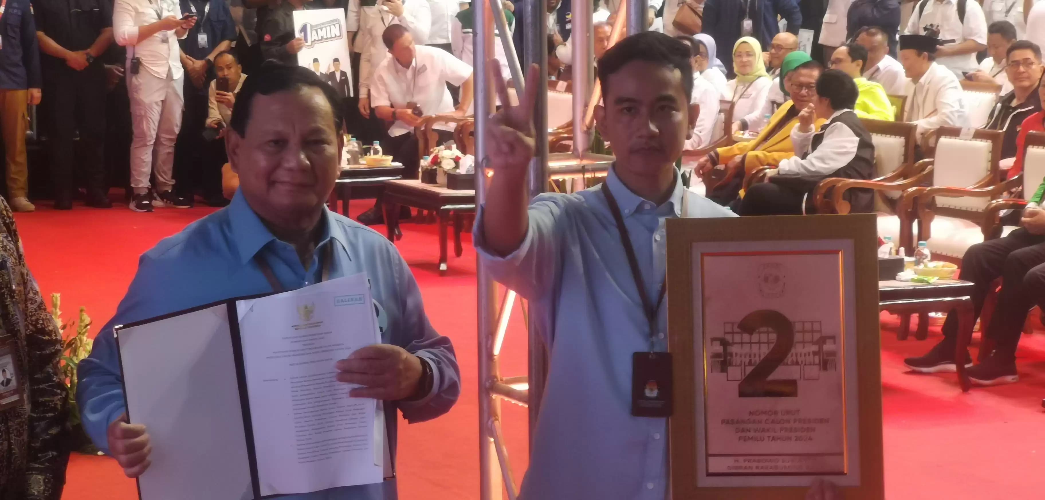 Prabowo Sebut Dirinya dan Gibran Wujud dari Cita-cita Seluruh Rakyat Indonesia