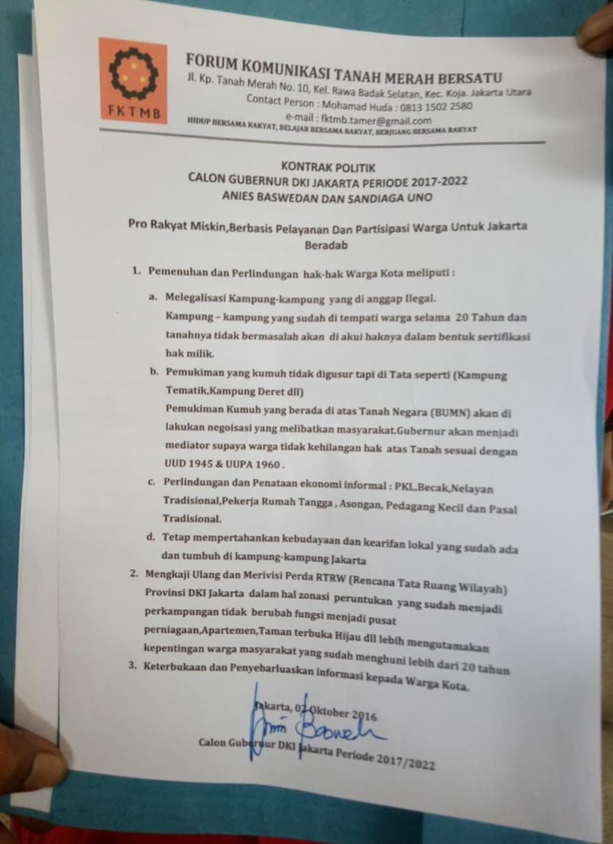 Ini Janji Populisme Anies Kepada Warga Tanah Merah