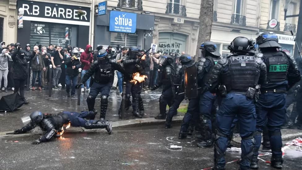 Aksi May Day di Prancis Ricuh, 108 Polisi Luka-luka dan 291 Orang Ditahan
