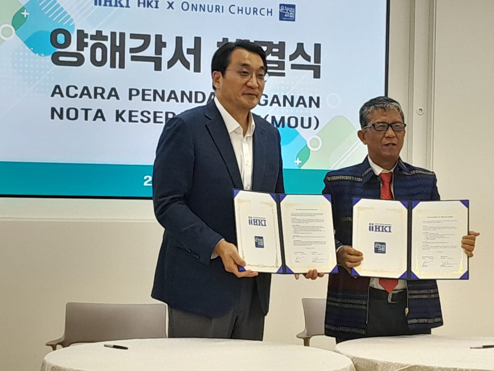 HKI dengan Onnuri Church Korsel Resmi Tandatangani MoU