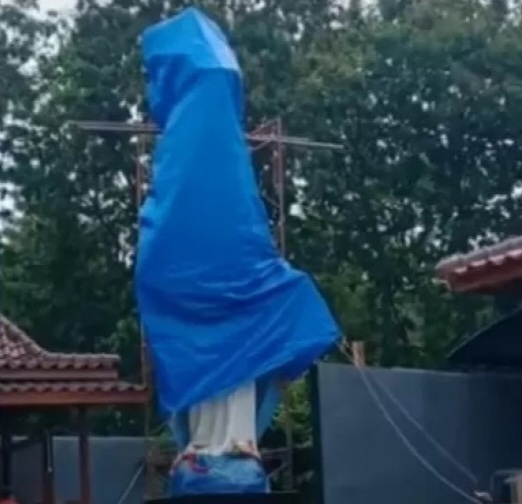 Heboh Patung Bunda Maria di Kulon Progo Ditutup Terpal, Ini Penjelasan Pengelola Rumah Doa