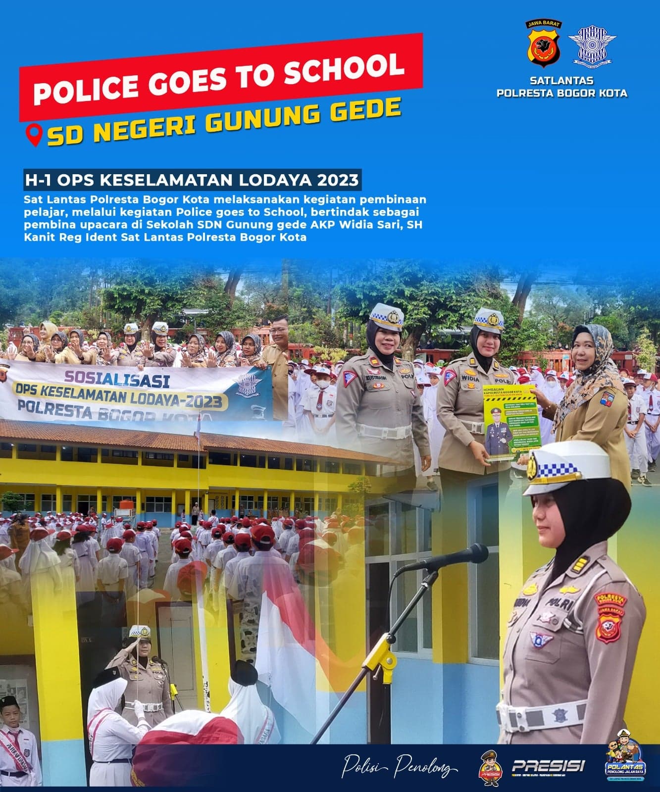 Police Goes to School, Polresta Bogor Kota Beri Edukasi di SD Negeri Gunung Gede