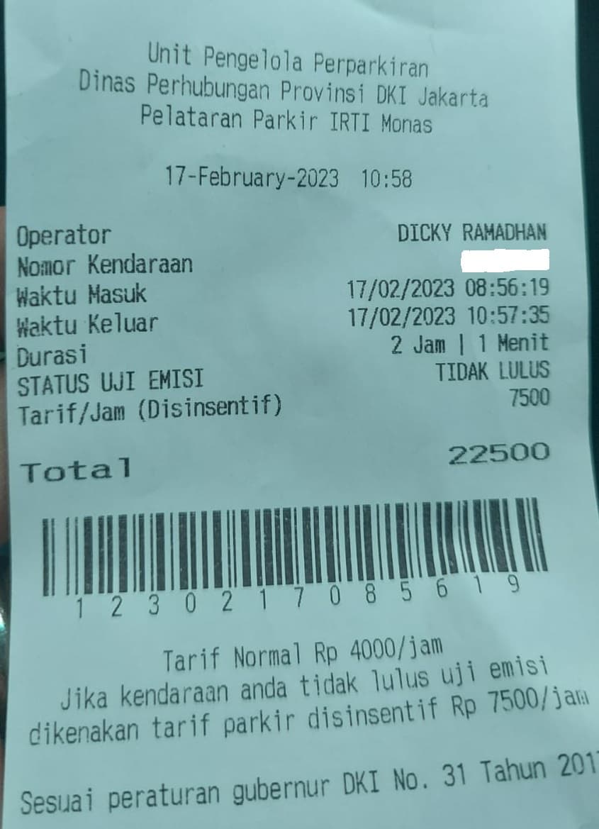 Tarif Parkir di IRTI Monas Rp 22.500/2 Jam, UPT Perparkiran Dishub DKI Pungli?
