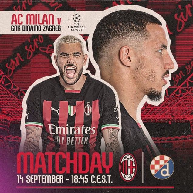 Link Live Streaming AC Milan vs Dinamo Zagreb, Tayang Malam Ini!