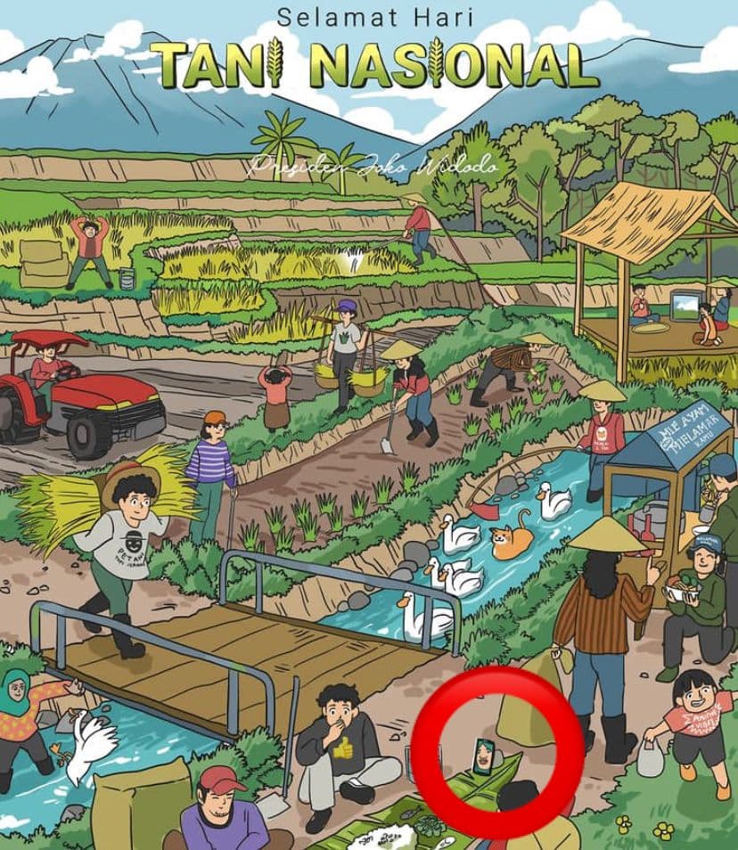 Foto Unggahan Jokowi Ucapkan Selamat Hari Tani Nasional, Netizen: Ada Intan "Begitu Sulit Lupakan Rehan"
