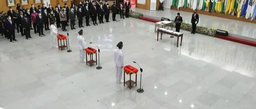 Anies Hadiri Pelantikan Pj Gubernur DKI Heru Budi Hartono