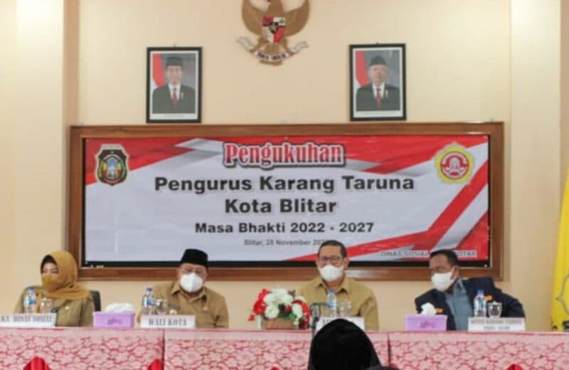 Harapan Wali Kota Blitar Setelah Kukuhkan Pengurus Karang Taruna