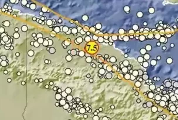 Gempa Magnitudo 7,5 Guncang Keerom Papua