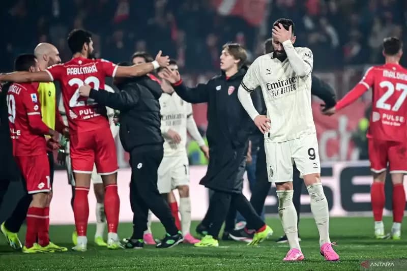 AC Milan Sulit Naik Posisi Usai Ditekuk Monza 2-4